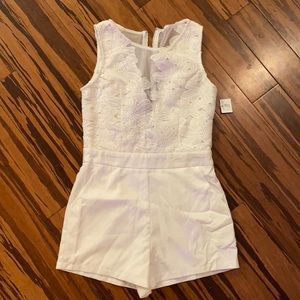 Apricot Lane Boutique Romper - lace appliqué